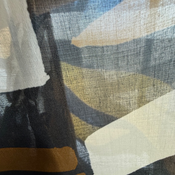 Anthropologie Wide-Leg Jumpsuit Brown White Black Motif Size M  NWT - Picture 11 of 11